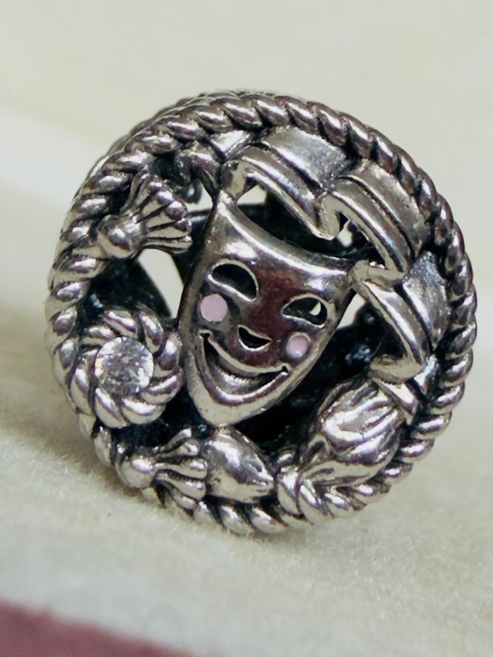 Pandora Sterling Silver 925 Comedy & Tragedy Drama Mask Charm